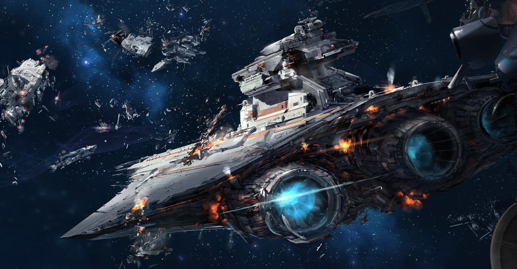 一组科幻机械"飞船"插画作品欣赏!想象力丰富造型帅气!